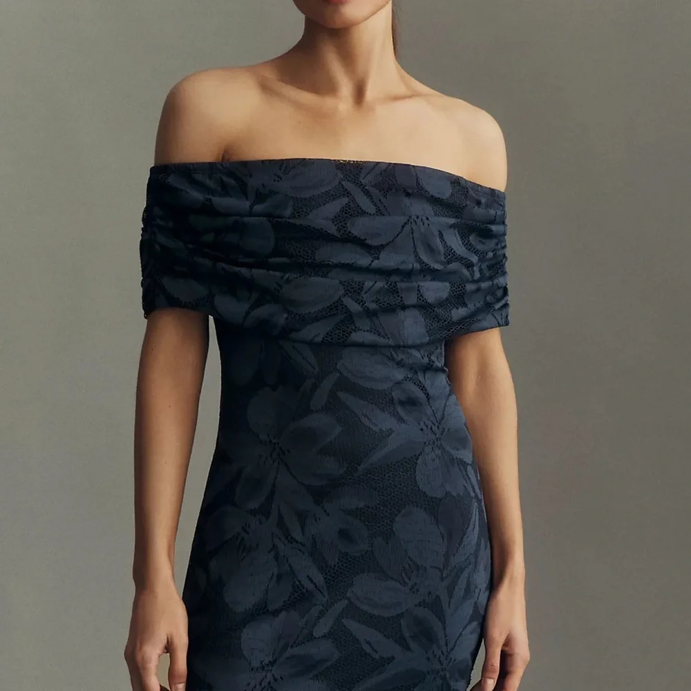 Anthropologie AFRM McCall printed Strapless Navy Floral Dress - Picture 3 of 4